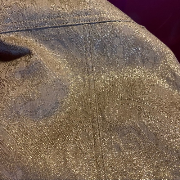 Chico’s Jacket, Size 2. Tan/Gold - Picture 8 of 8